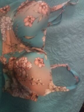 torrid Teal and Pink Floral Padded Bikini Top